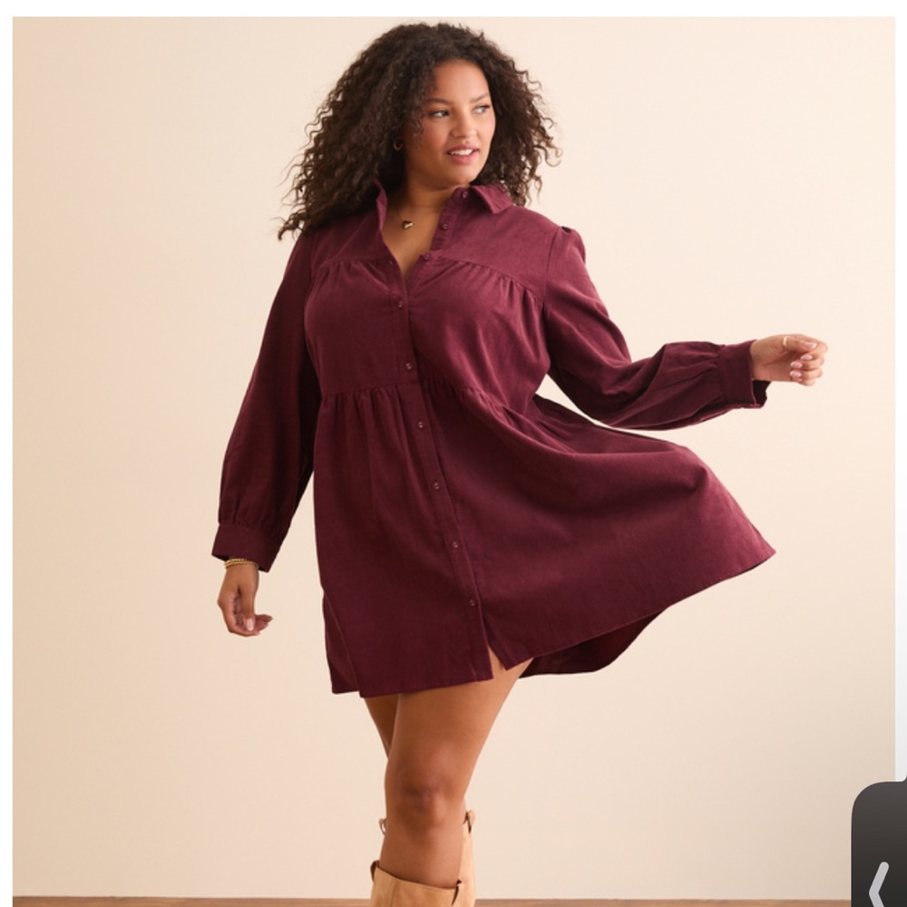 Arula Corduroy Shirt Dress